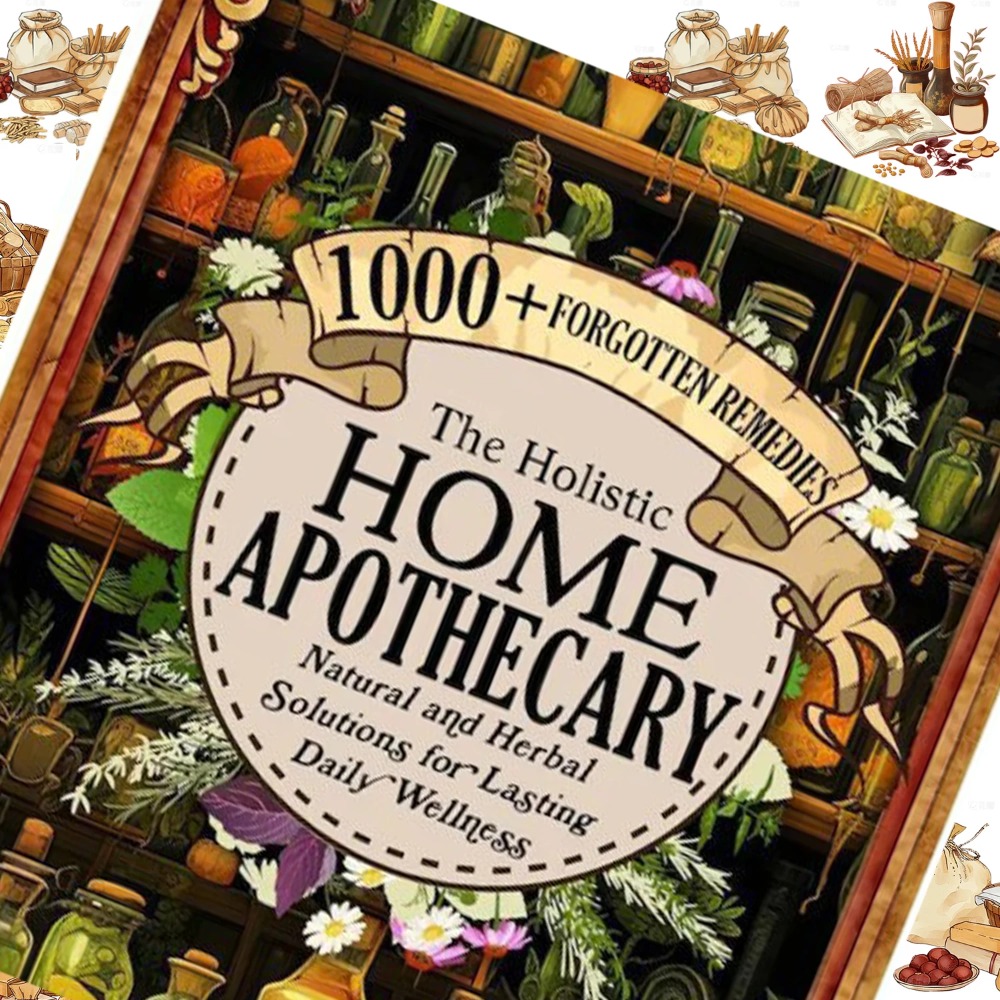 Natural Herbal Wellness - 1000+ Forgotten Apothecary Recipes Remedies Book,