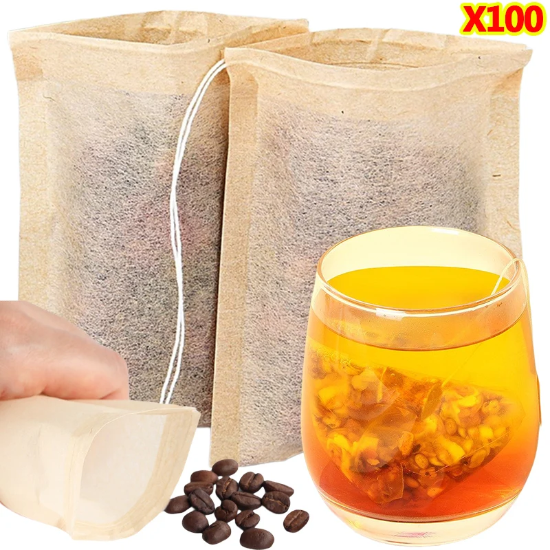 100Pcs Teabags with Drawstring - Herbal Wellness Products avis et prix
