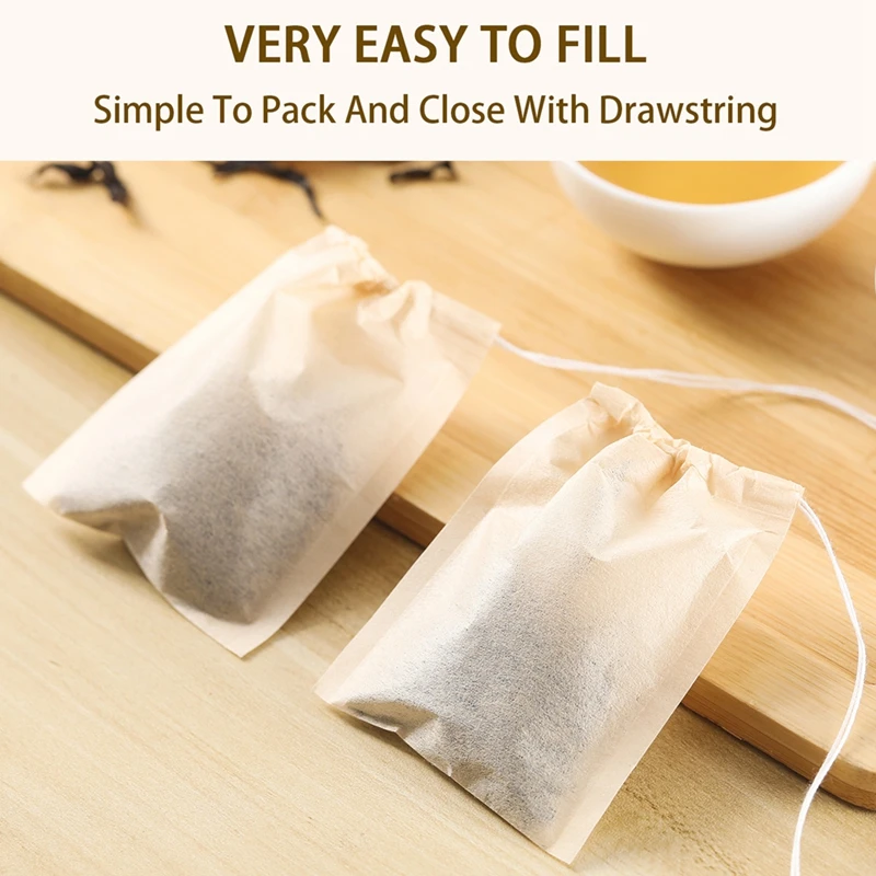 100Pcs Teabags with Drawstring - Herbal Wellness Products avis et prix