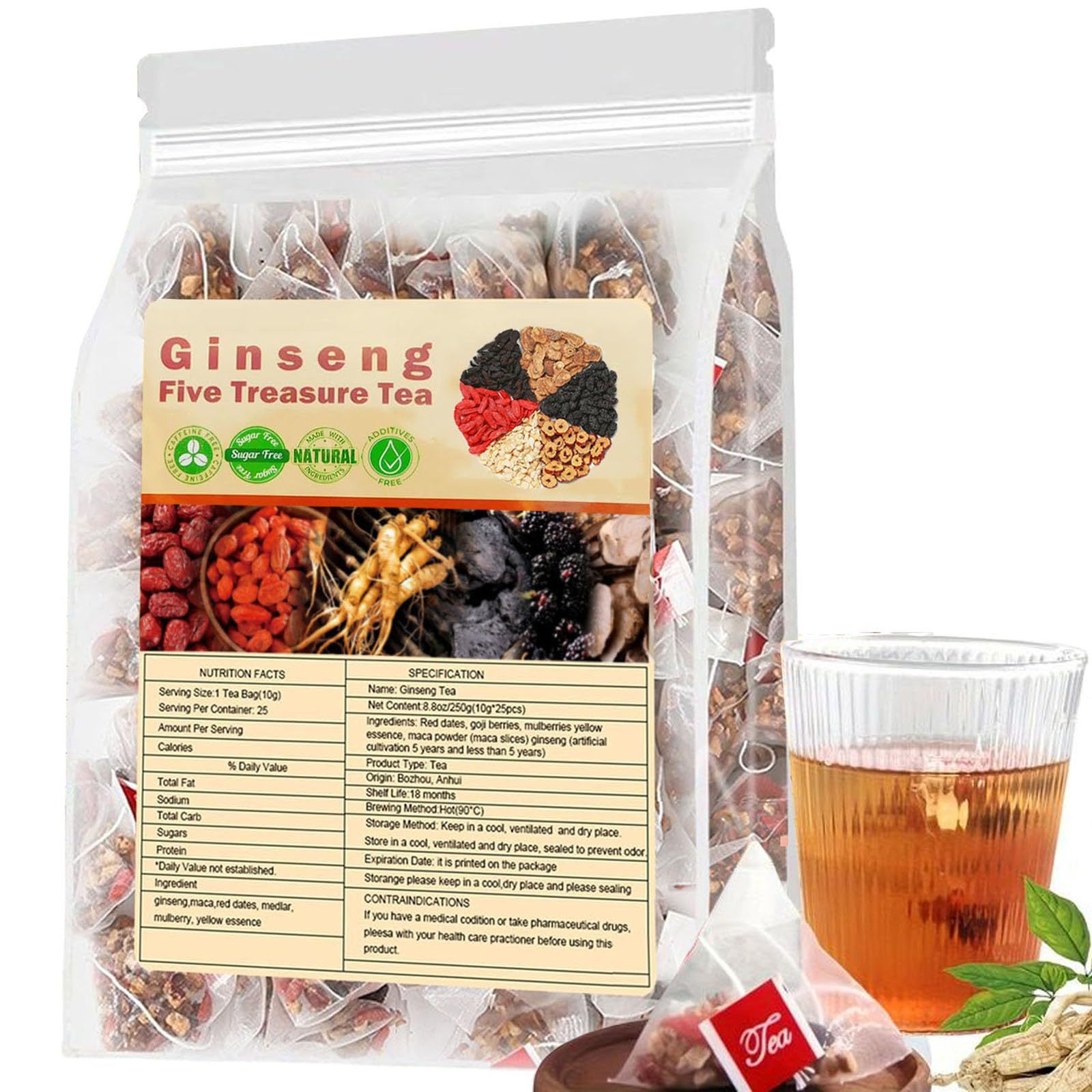 Ginseng Five Treasures Tea Kid - Herbal Wellness Products avis et prix