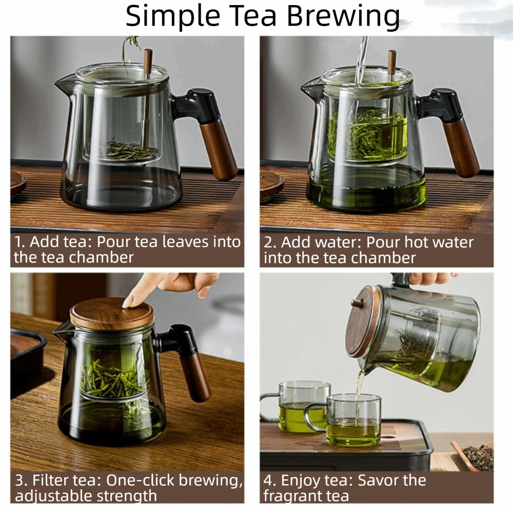 One-Touch Drip Glass Teapot 65 - Herbal Wellness Products avis et prix