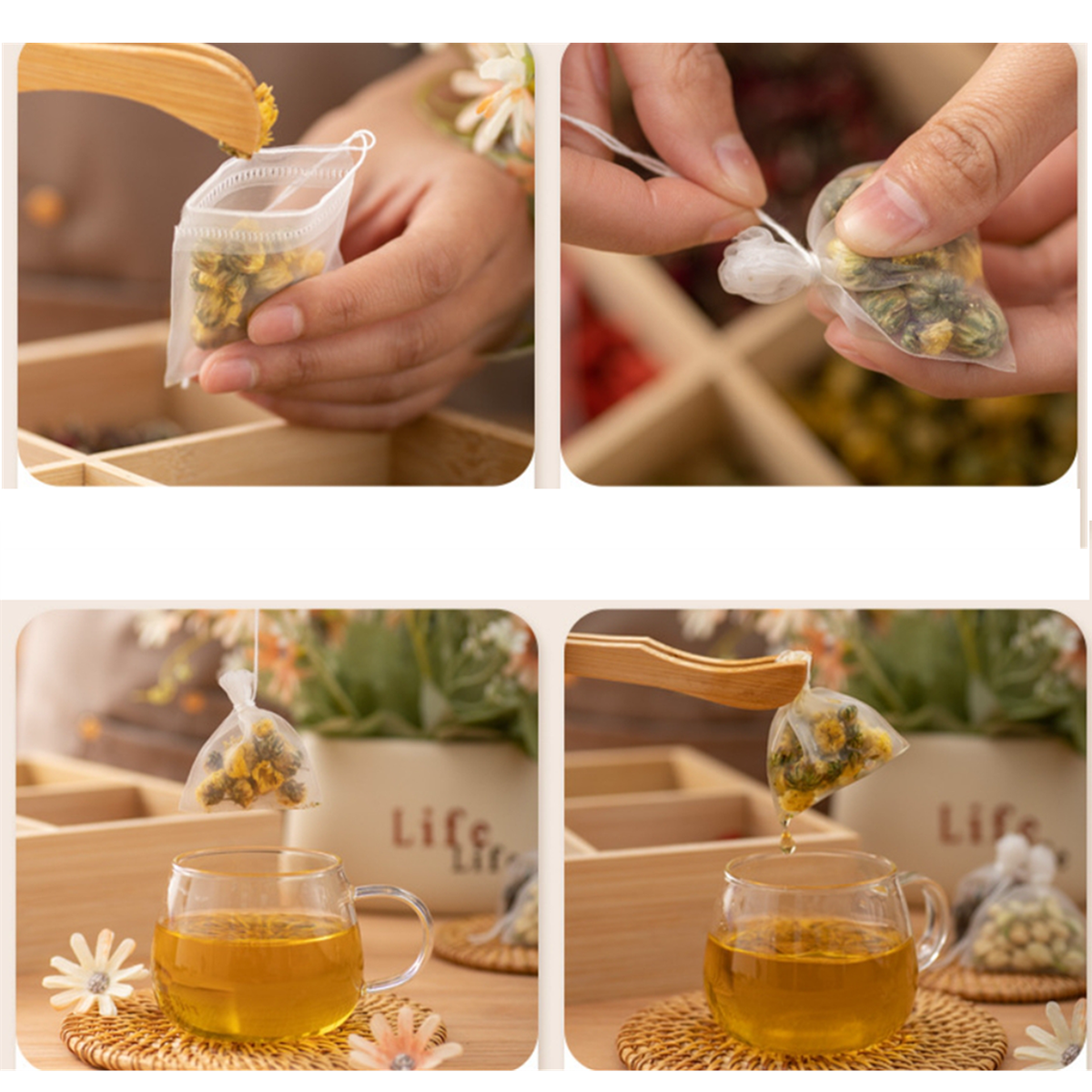 100pcs Tea Bags Nylon Food Gra - Herbal Wellness Products avis et prix